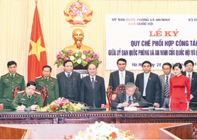 ການຮ່ວມມືລະຫວ່າງກຳມາທິການປ້ອງກັນຊາດ ປ້ອງກັນຄວາມສະຫງົບ ຂອງສະພາແຫ່ງຊາດ ກັບ ກະຊວງປ້ອງກັນປະເທດ